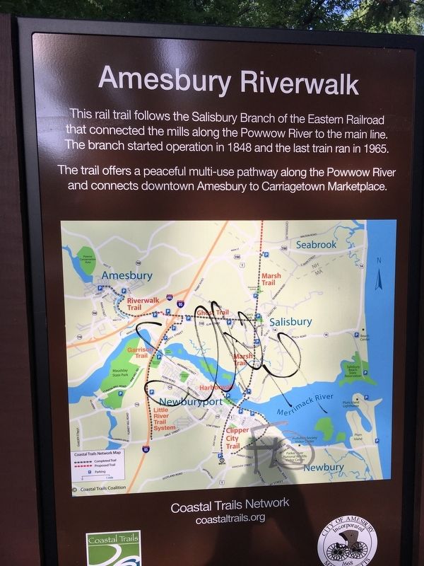 Amesbury Riverwalk Marker image. Click for full size.