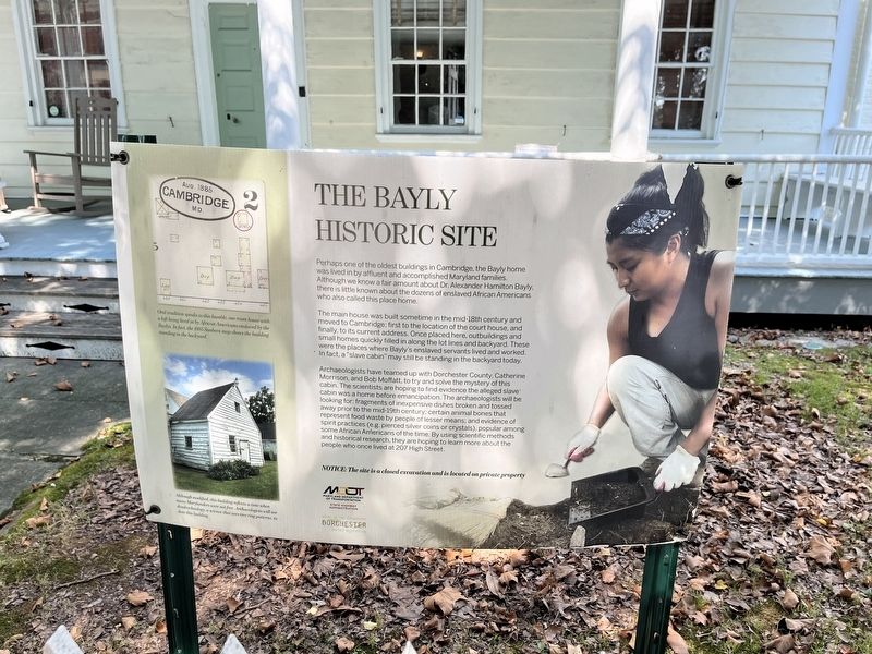 The Bayly Historic Site Marker image. Click for full size.