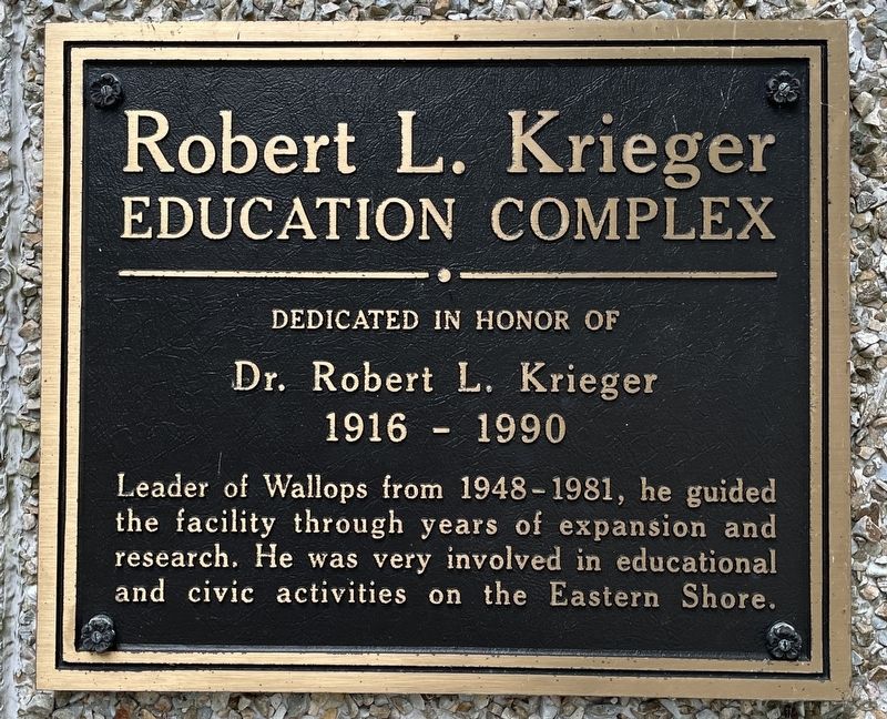 Robert L. Krieger Education Complex Marker image. Click for full size.