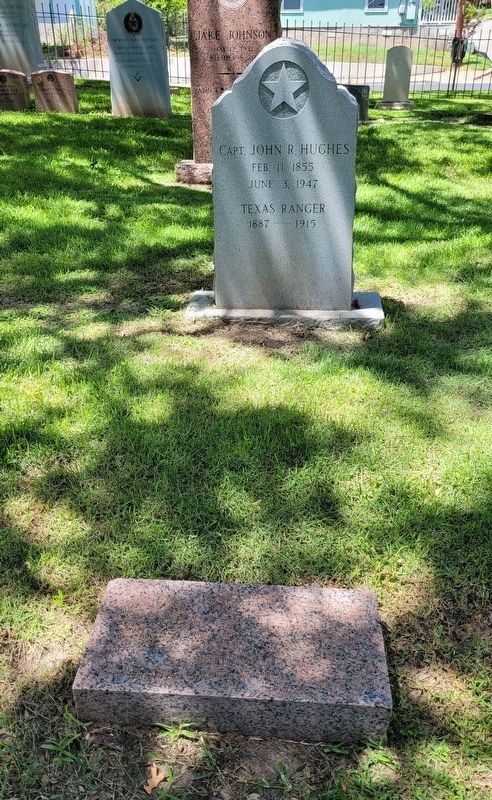 The Capt. John R. Hughes gravestone and Marker image. Click for full size.