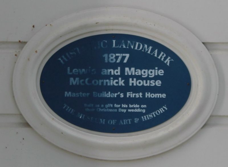 Lewis and Maggie McCornick House Marker image. Click for full size.