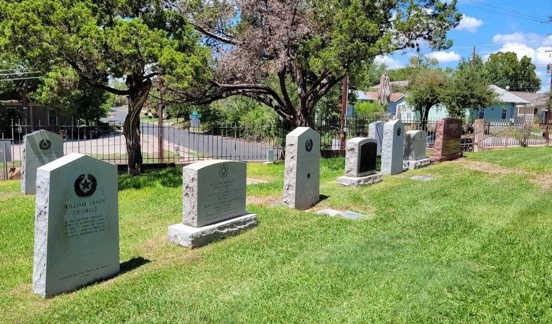 The William Vanoy Criswell Marker is on the far left image. Click for full size.