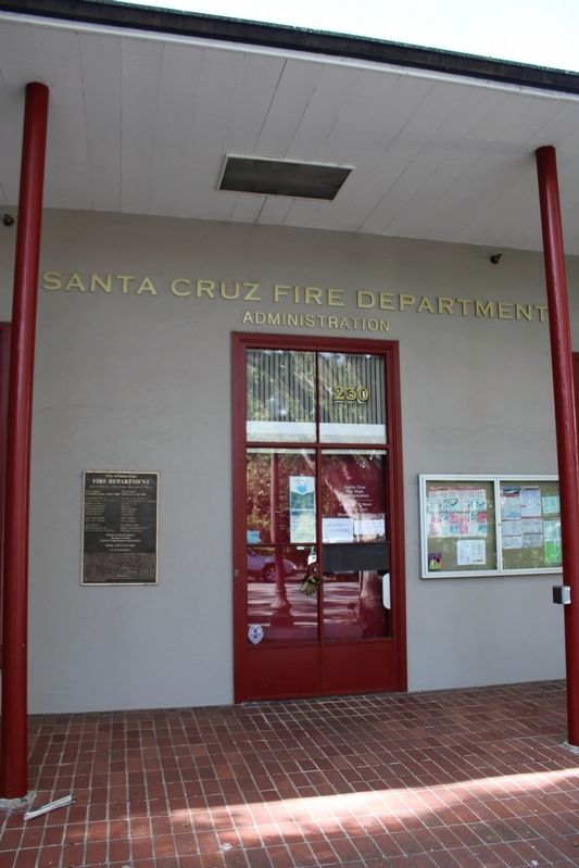 City of Santa Cruz Fire Department Marker image. Click for full size.