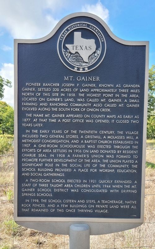 Mt. Gainer Marker image. Click for full size.