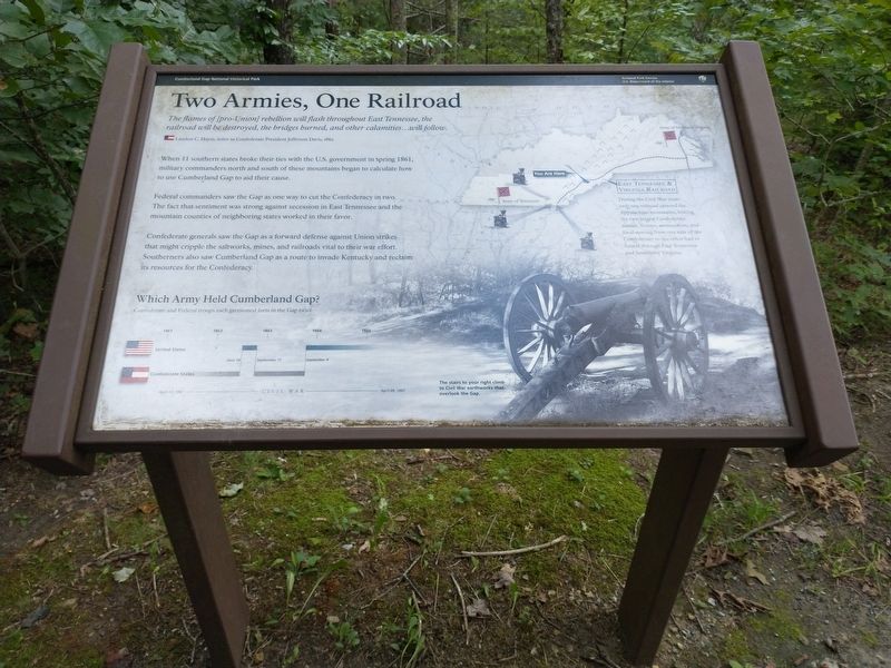 Two Armies, One Railroad Marker. Click for full size. Two Armies, One Railroad Marker image. Click for full size.