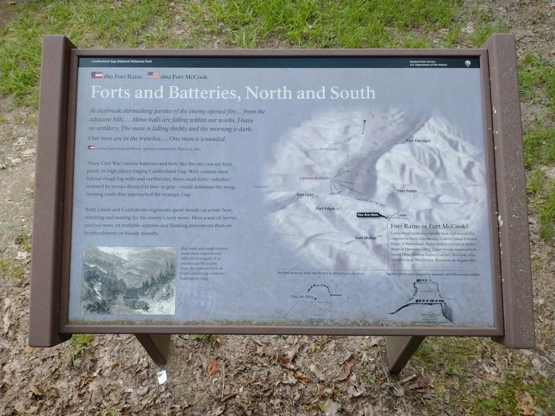 Forts and Batteries, North and South Marker image. Click for full size.