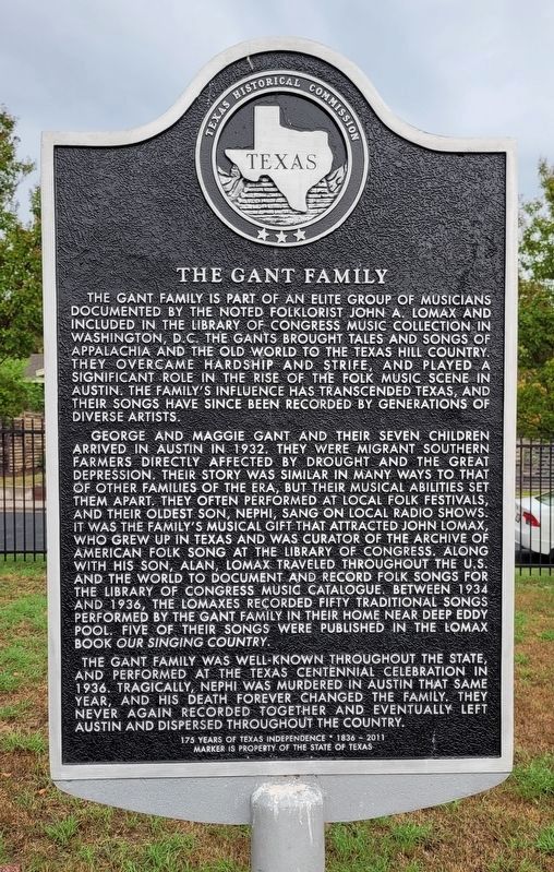 The Gant Family Marker image. Click for full size.