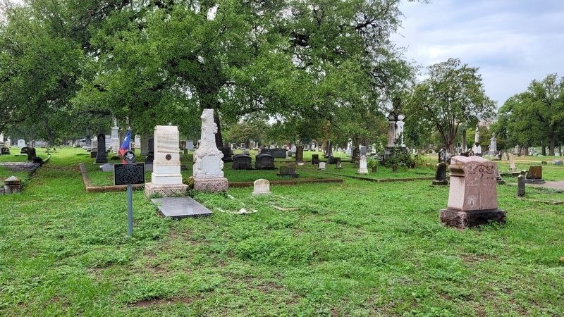 The view of the Susanna W. Dickinson Gravestone and Marker in the cemetery image. Click for full size.