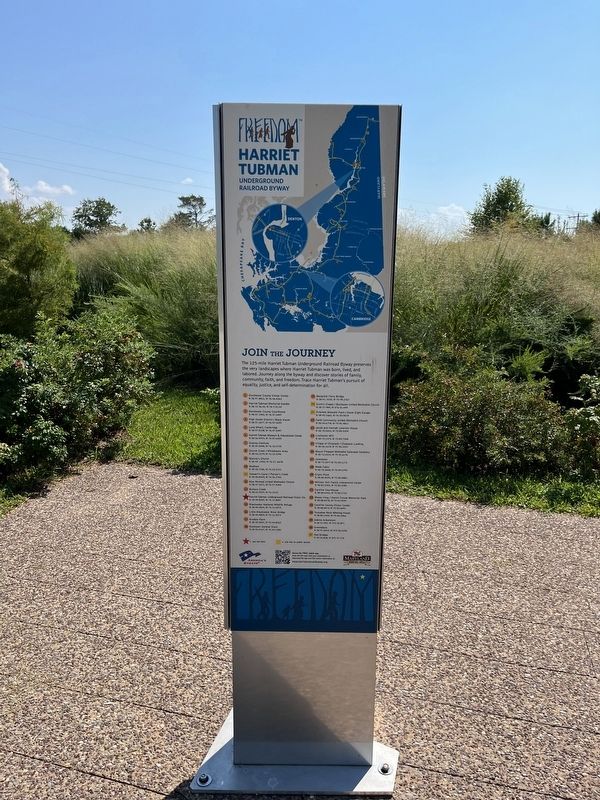 Harriet Tubman Underground Railroad Visitor Ctr. Marker [Reverse] image. Click for full size.