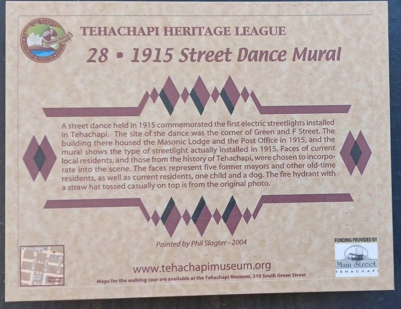 1915 Street Dance Mural Marker image. Click for full size.