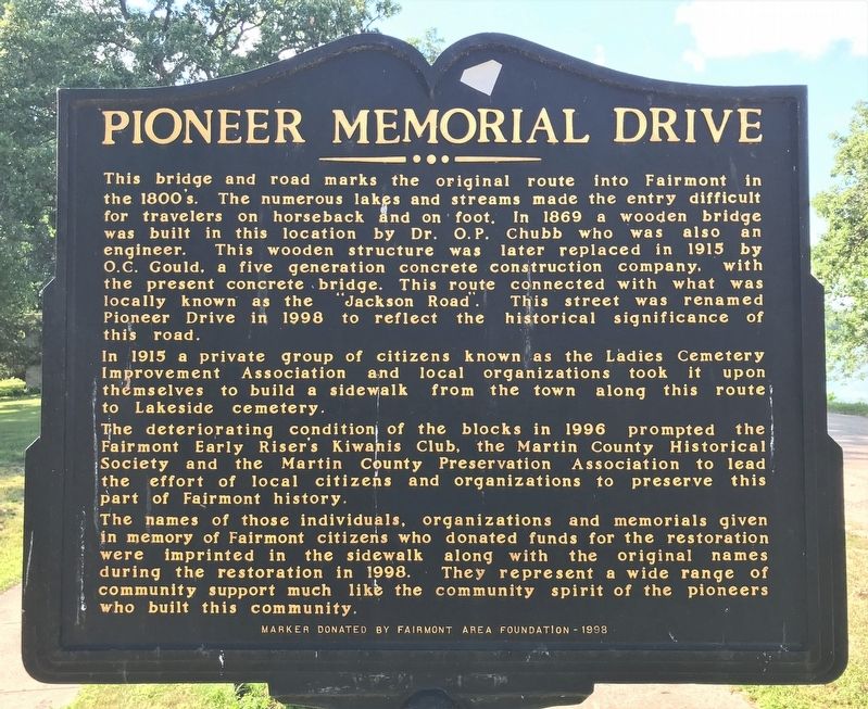 Pioneer Memorial Drive Marker image. Click for full size.
