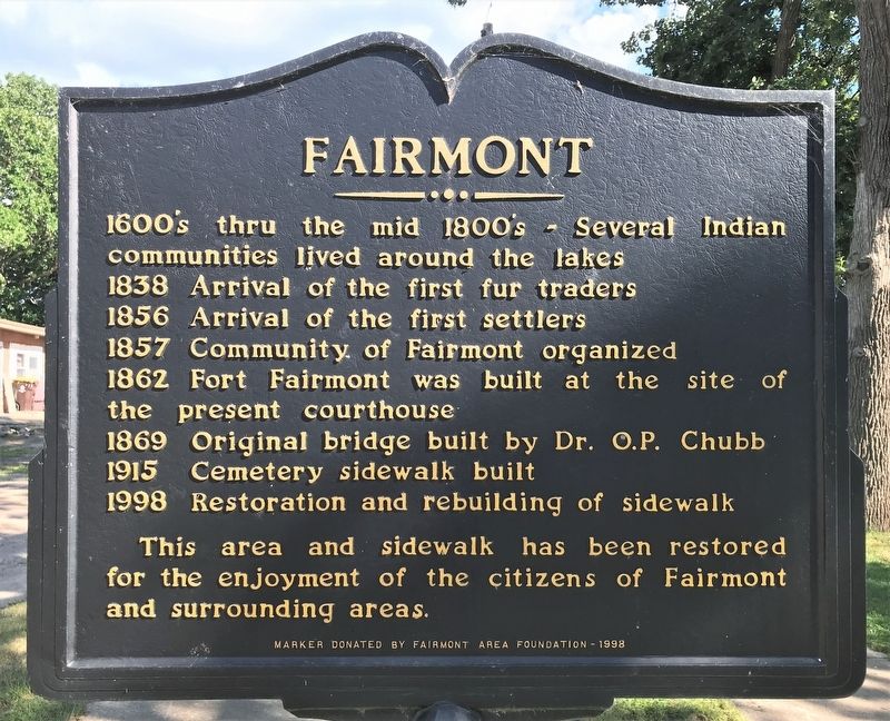 Fairmont Marker image. Click for full size.