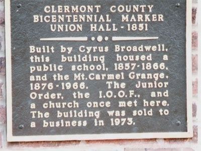 Union Hall  1851 Marker image. Click for full size.