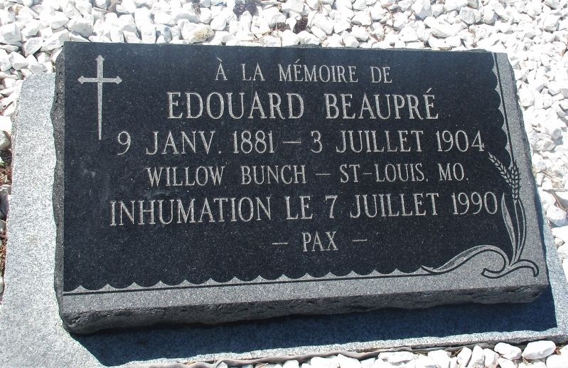 In Memory of Edouard Beaupre Marker image. Click for full size.