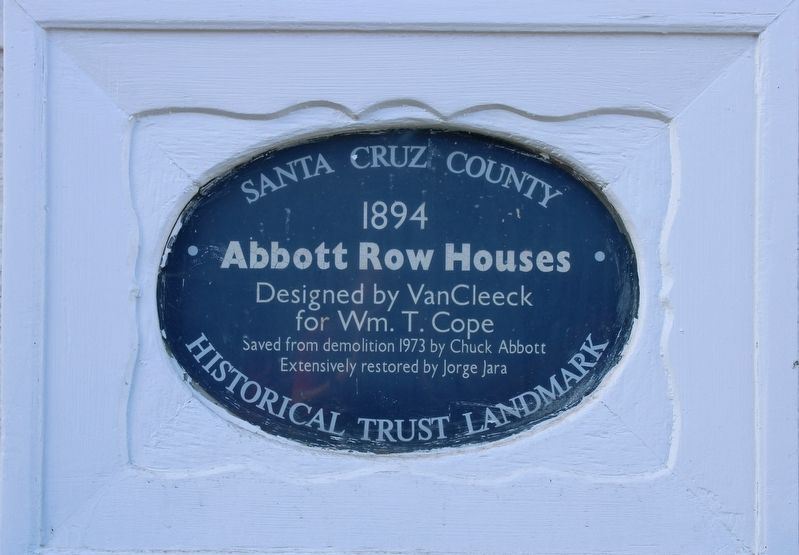 Abbott Row Houses Marker image. Click for full size.