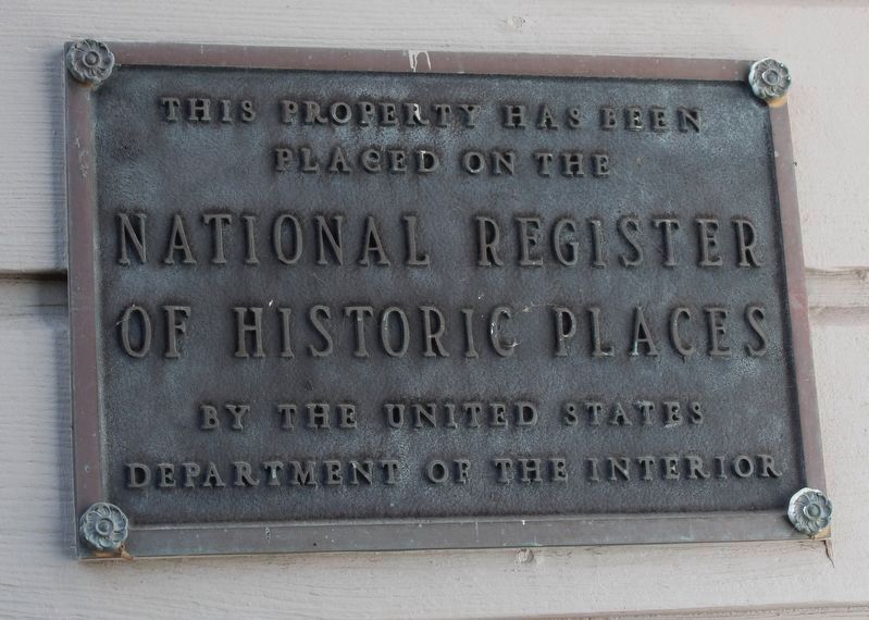 NRHP Plaque Mounted on the Southwest Corner image. Click for full size.
