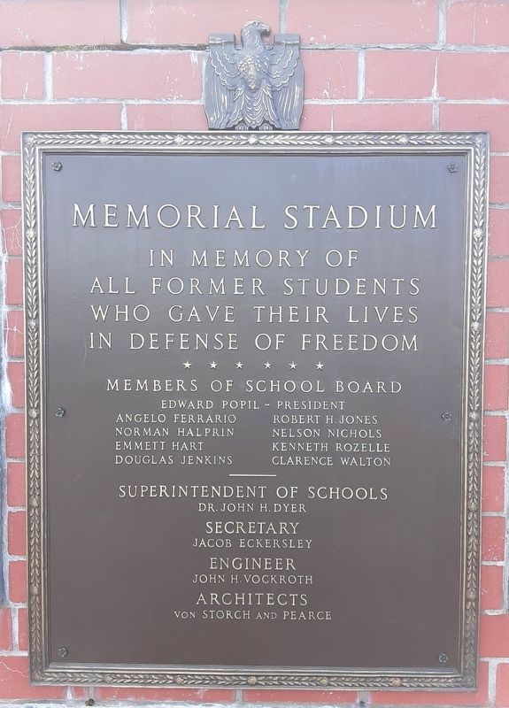 Memorial Stadium Marker image. Click for full size.