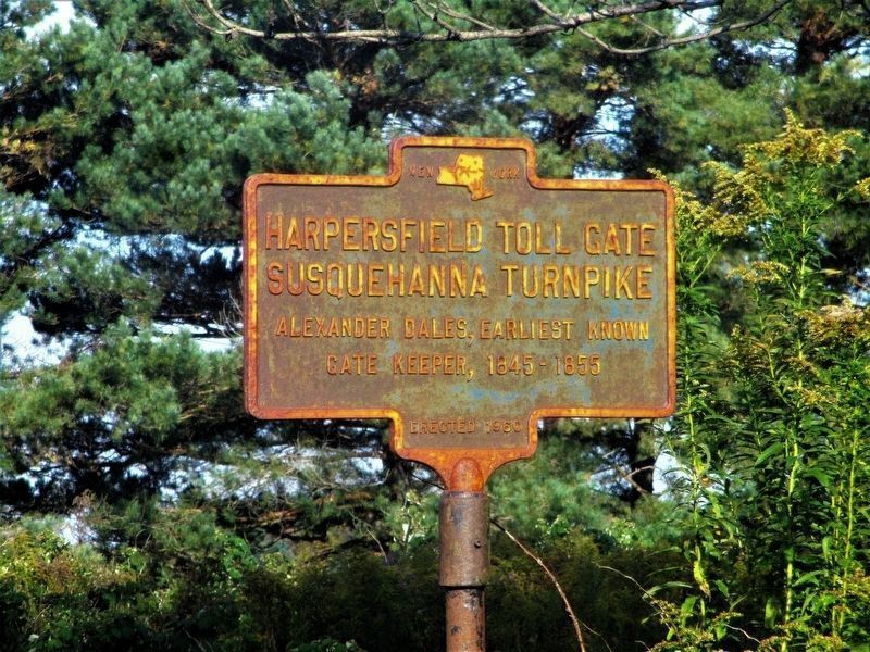 Harpersfield Toll Gate Marker image. Click for full size.