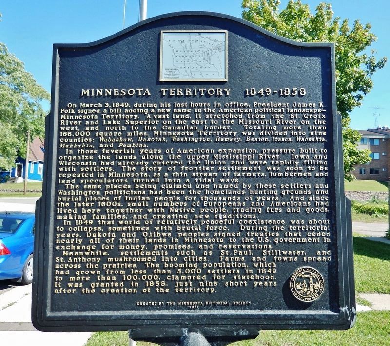 Minnesota Territory 1849-1858 image. Click for full size.