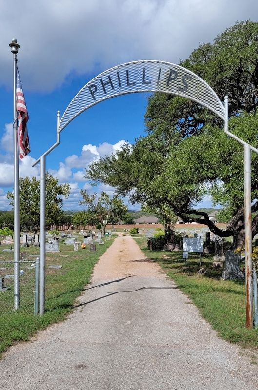 The front entrance to the Phillips Cemetery image. Click for full size.
