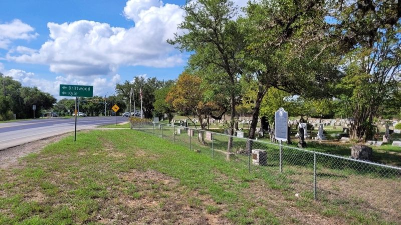 The view of the Phillips Cemetery and Marker from the street image. Click for full size.