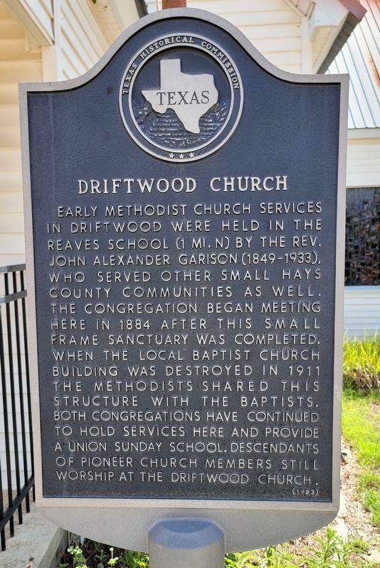 Driftwood Church Marker image. Click for full size.