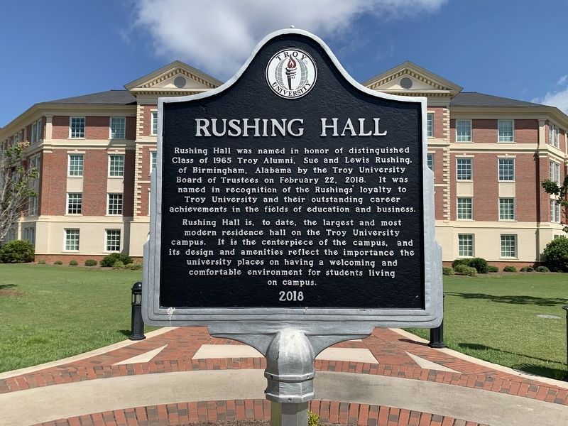 Rushing Hall Marker image. Click for full size.