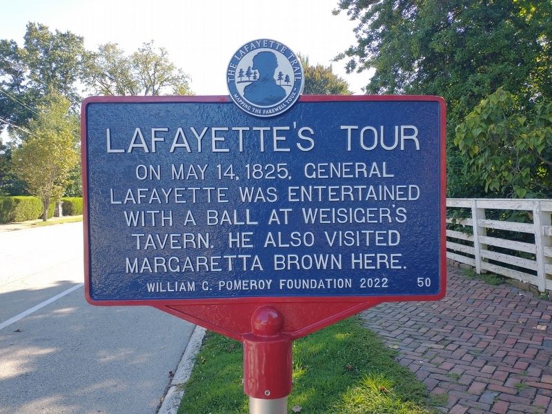 Lafayette's Trail Marker. Click for full size. Lafayette's Trail Marker image. Click for full size.