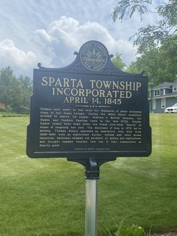 Sparta Township Incorporated Marker image. Click for full size.