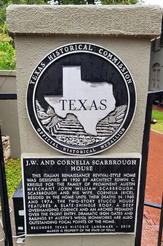 J.W. and Cornelia Scarbrough House Marker image. Click for full size.