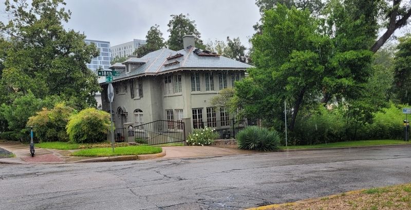 The view of the J.W. and Cornelia Scarbrough House and Marker from across the street image. Click for full size.