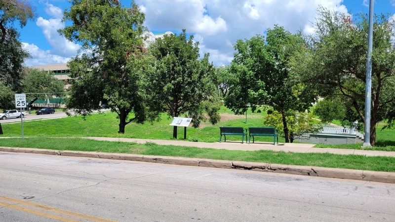 The view of the Booker T. Washington Marker from the street image. Click for full size.
