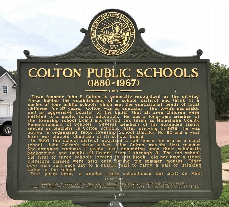 Colton Public Schools Marker image. Click for full size.