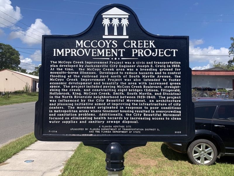 McCoys Creek Improvement Project Marker image. Click for full size.