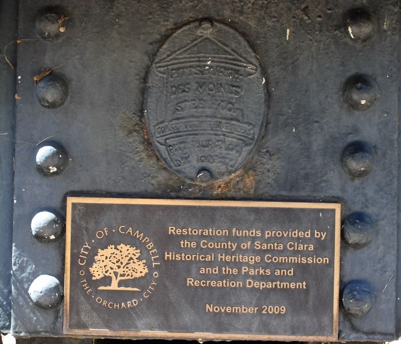 Plaque on a Water Towers Leg. Click for full size. Plaque on a Water Towers Leg image. Click for full size.