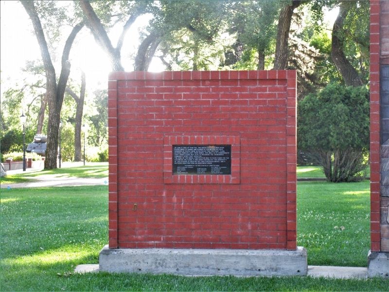 Medicine Hat Flood Memorial. Click for full size. Medicine Hat Flood Memorial image. Click for full size.