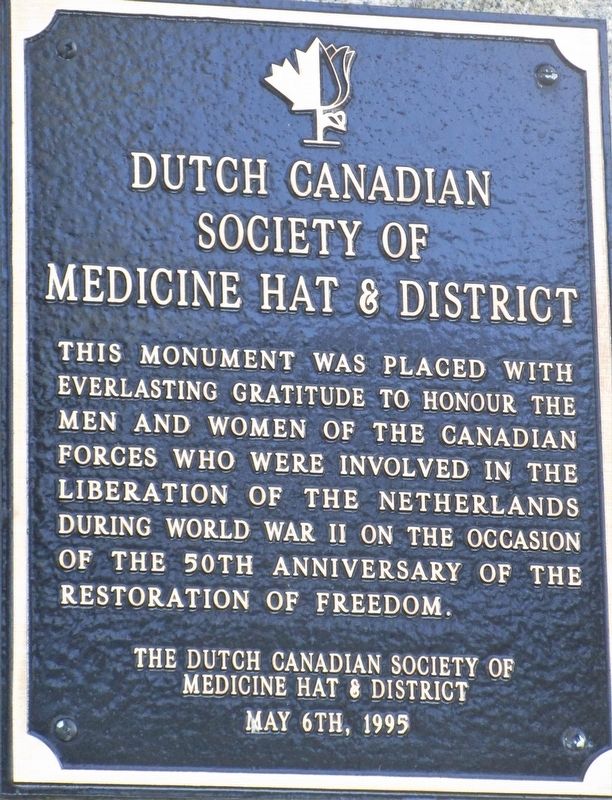 Dutch Canadian Society of Medicine Hat and District Marker image. Click for full size.