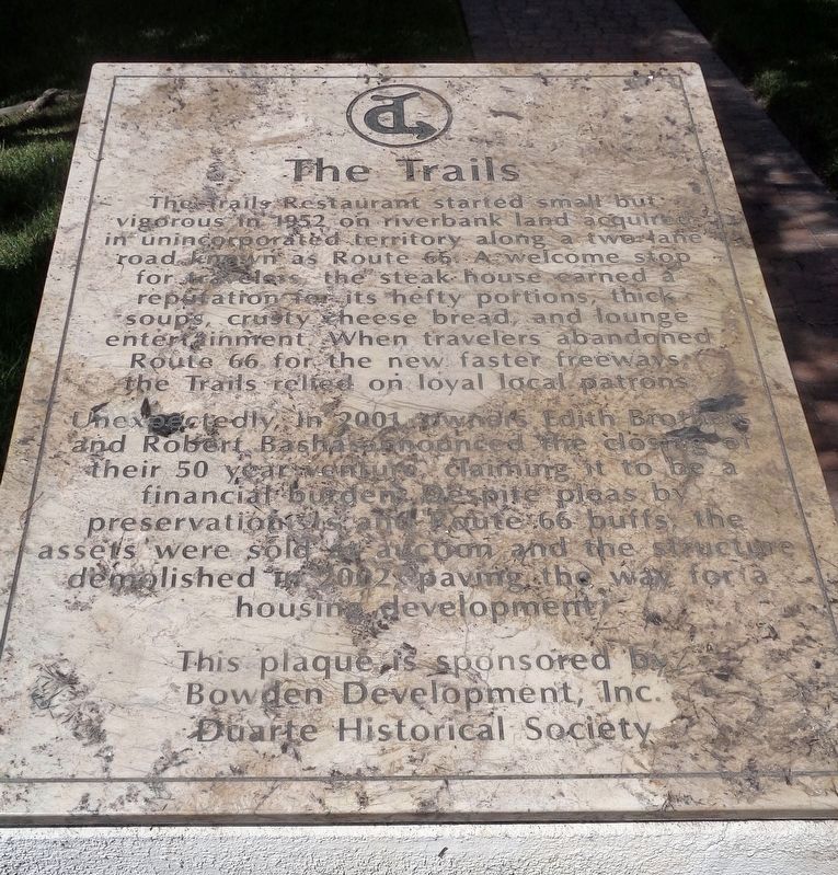The Trails Restaurant Marker. Click for full size. The Trails Restaurant Marker image. Click for full size.