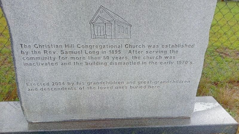 Christian Hill Cemetery Marker image. Click for full size.