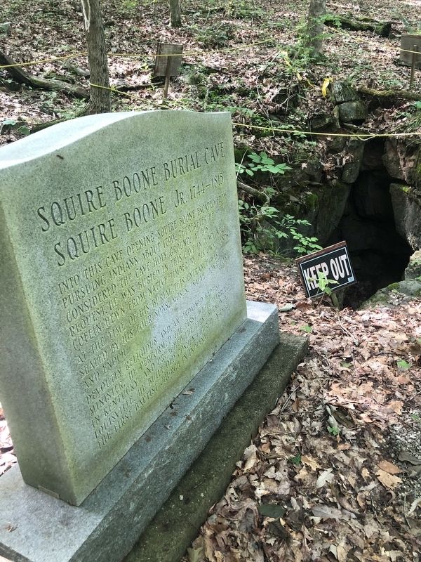 Sealed Entrance to the Squire Boone Burial Cave image. Click for full size.