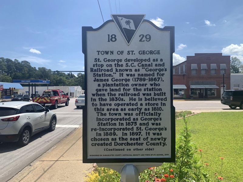 Town of St. George Marker Side 1 image. Click for full size.