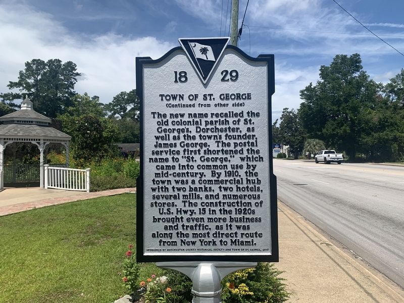 Town of St. George Marker Side 2 image. Click for full size.