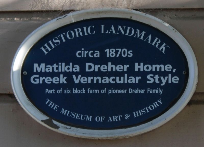 Matilda Dreher Home Marker image. Click for full size.