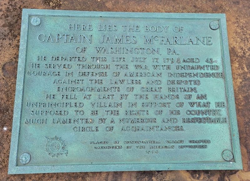 Captain James McFarlane Marker image. Click for full size.