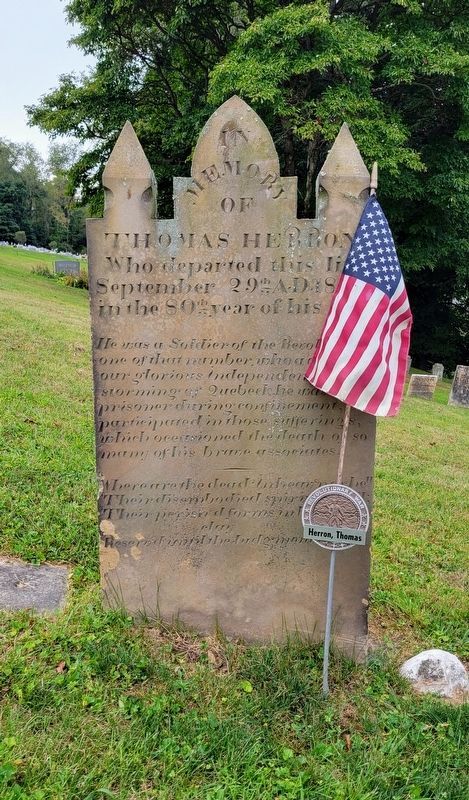Grave of Revolutionary War Soldier<br>Thomas Herron image. Click for full size.