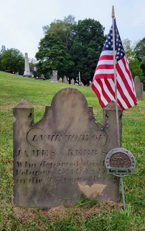 Grave of Revolutionary War Soldier<br>James Kerr Sr image. Click for full size.