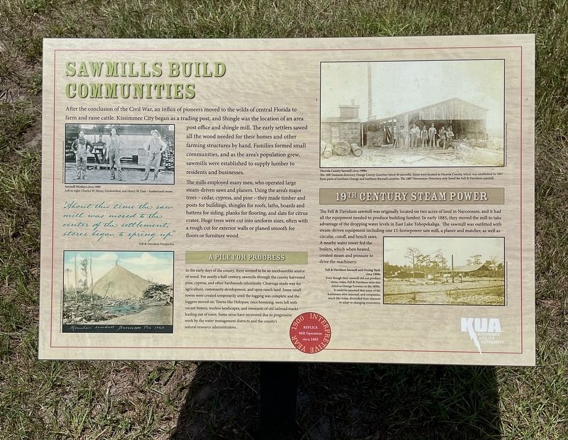 Sawmills Build Communities Marker image. Click for full size.