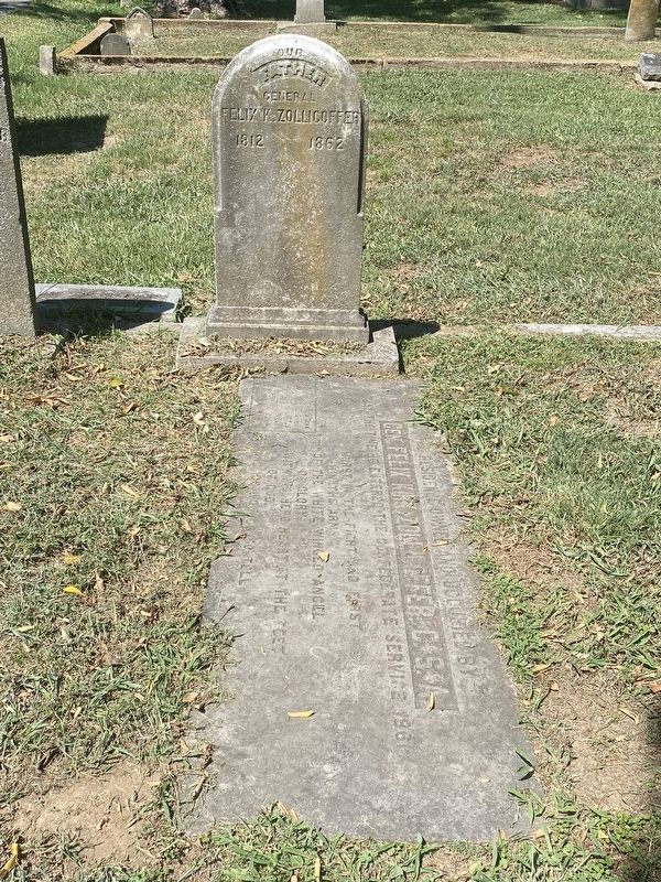 Felix Zollicoffers grave and headstone. image. Click for full size.