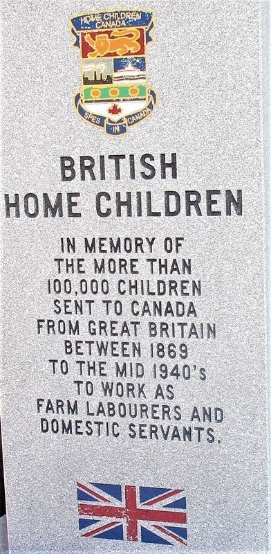 British Home Children Marker - English side image. Click for full size.