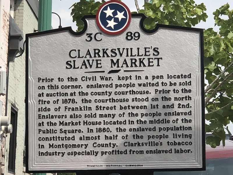 Clarksville's Slave Market Marker image. Click for full size.